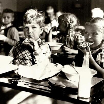 School meal in the 50s.