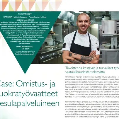 Canemure Case: Omistus- ja vuokratyövaatteet pesulapalveluineen
