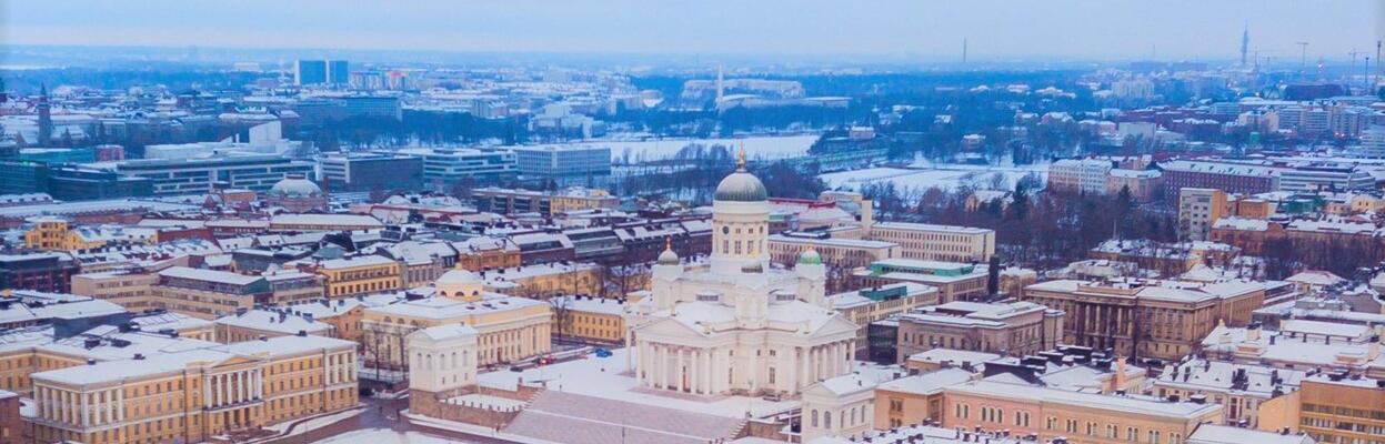 The Senate Square in winter.